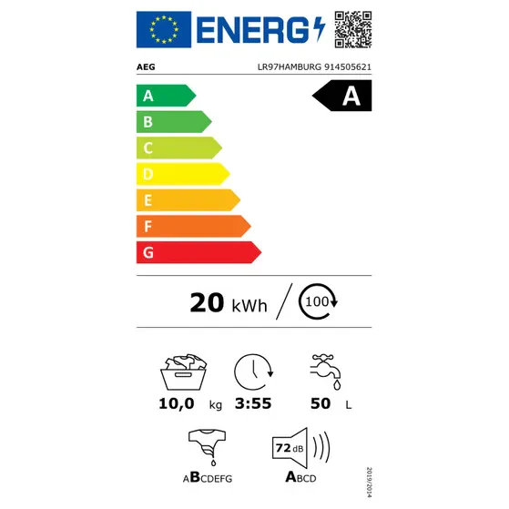 AEG LR97HAMBURG Wasmachine met AbsoluteCare® - Image 8