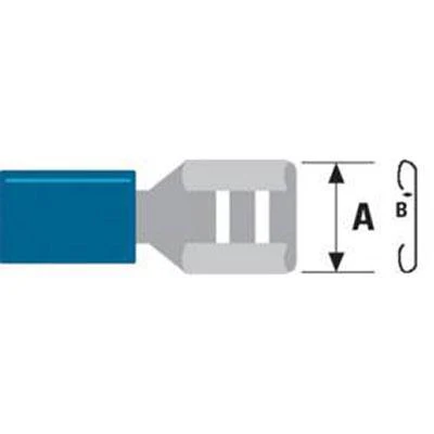 ASA Klemkabelschoen Vlak Geisoleerd 6,6mm (5 stuks)