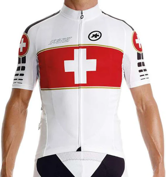 Assos SS Suisse Olympic fietsshirt korte mouwen wit heren