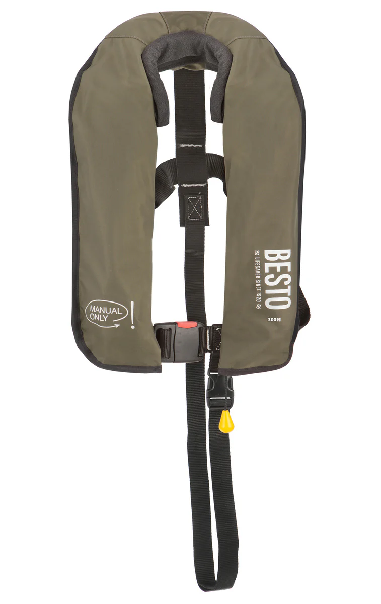 Besto Fisherman 300N handbediend reddingsvest zonder harnas groen - Image 2