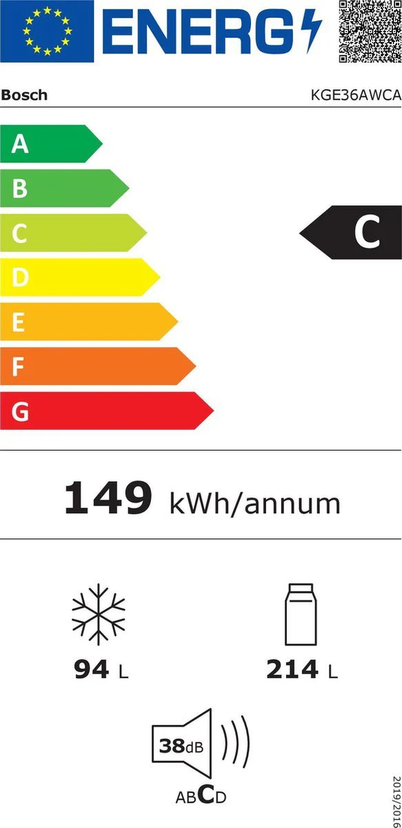 Bosch KGE36AWCA koel-vriescombinatie wit - Image 6