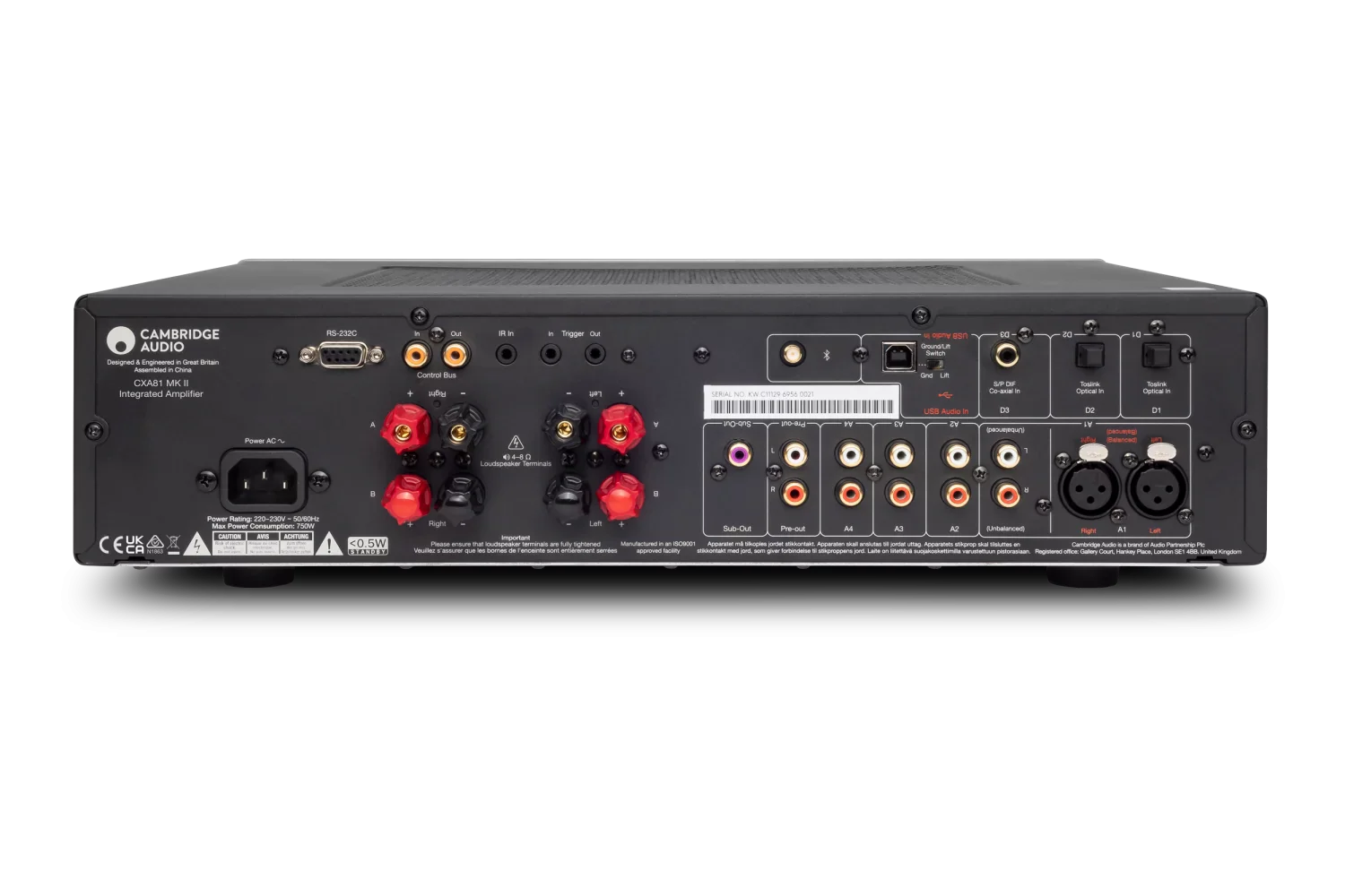 Cambridge Audio CXA81MKII Grijs 2x80Watt versterker met DAC - Image 5