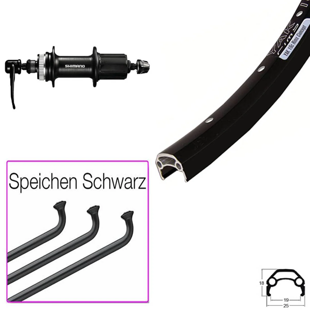 Correct Marine Schürmann 28" achterwiel velg 19-622