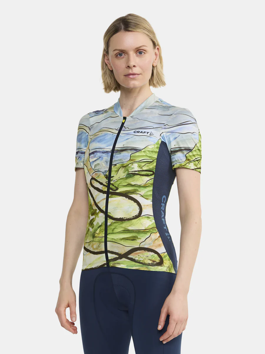 Craft ADV Endurance Graphic W fietsshirt korte mouwen blauw/groen dames - Image 2