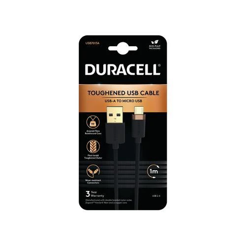 Duracell USB-A Micro-USB 1 meter Kevlar kabel