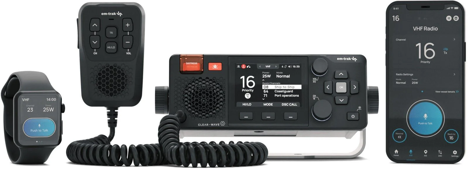 EM-Trak X100 klasse-D DSC marifoon met AIS transponder VDES-gereed - Image 2