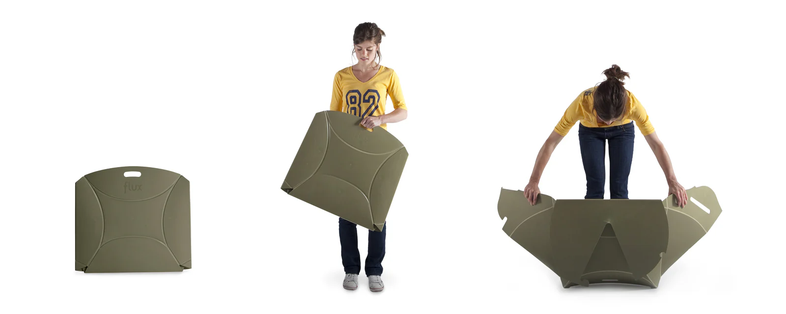 Flux Chair Junior opvouwbare design kinderstoel groen (4 stuks) - Image 3