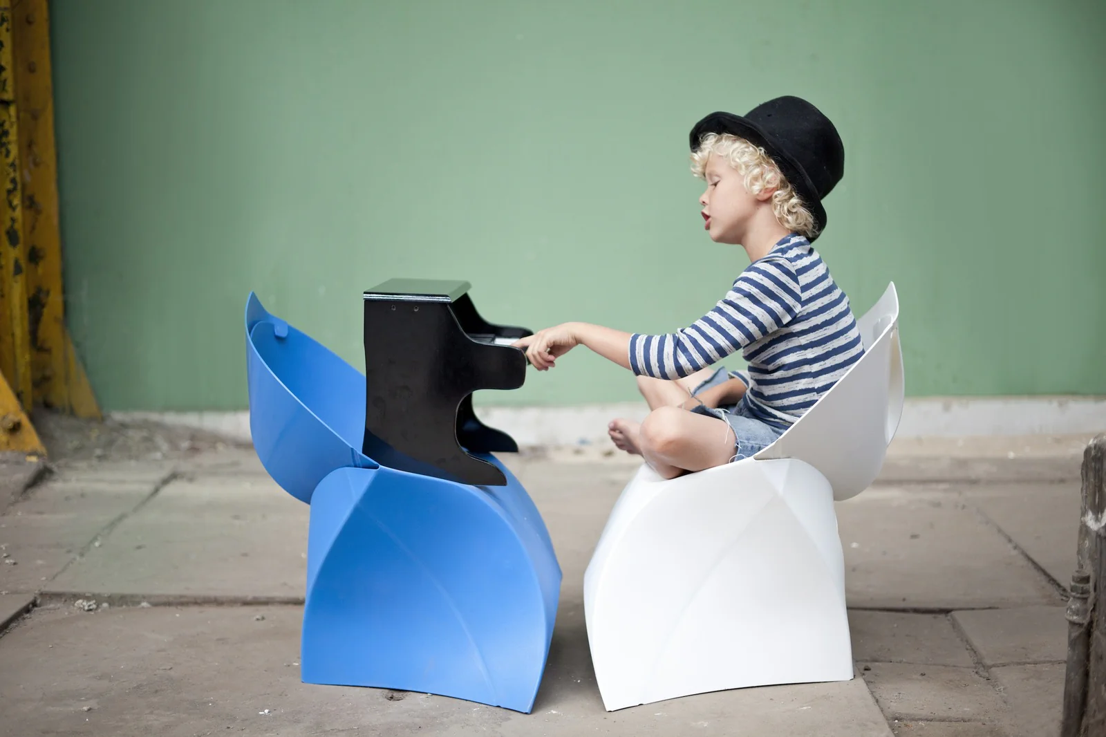 Flux Chair Junior opvouwbare design kinderstoel geel (4 stuks) - Image 11