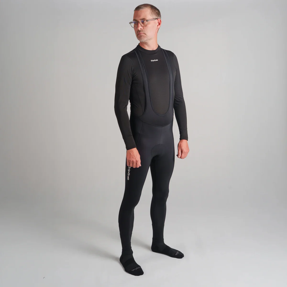 GripGrab RIDE Thermal Bib fietsbroek lang zwart heren - Image 4