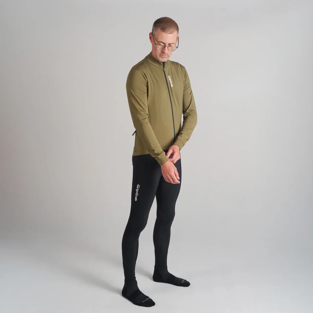 GripGrab RIDE Thermal Long fietsshirt lange mouwen olijf groen heren - Image 4