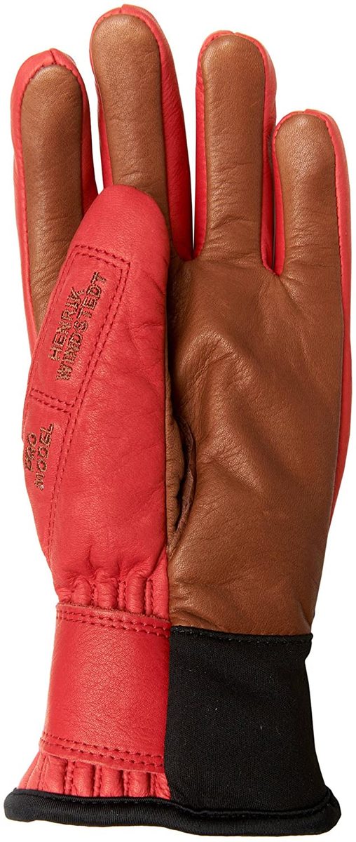 Hestra Henrik Lether Pro skihandschoenen bruin/rood - Image 3