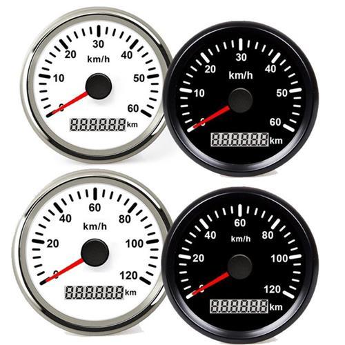 Hollex GPS Snelheidsmeter analoog 0-120km/h 12/24 Volt wit - Image 2