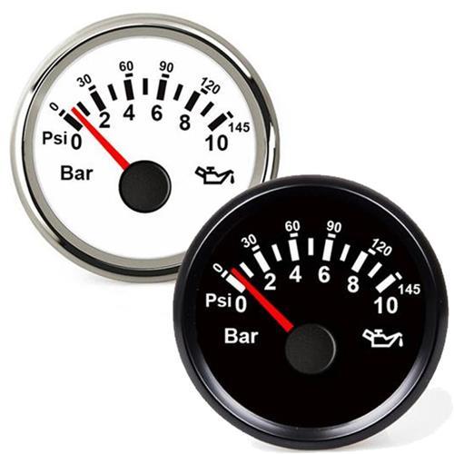 Hollex Oliedrukmeter 12/24 Volt 0-10 Bar wit - Image 2