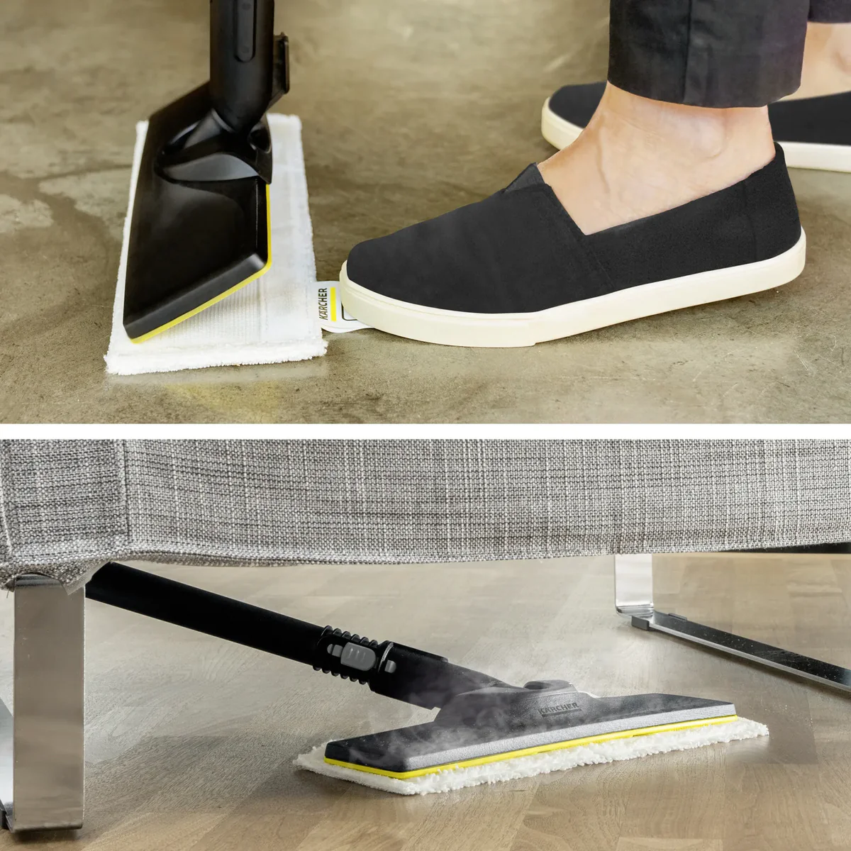 Karcher SC2 Easy Fix met flexibel scharnier op de vloermond - Image 8