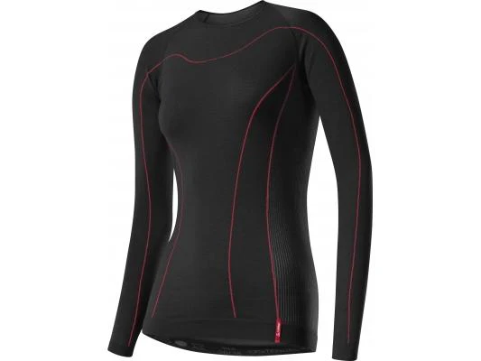 Loffler Warm Thermoshirt Naadloos Lange Mouw Dames - Zwart