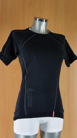 Loffler Warm Thermoshirt Naadloos Korte Mouwen Dames - Zwart - Image 2