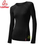 Loffler Thermoshirt Wol Naadloos Thermoshirt Wol Naadloos Lange Mouw Dames - Zwart