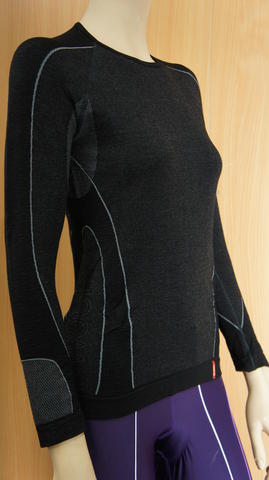 Loffler Thermoshirt Wol Naadloos Thermoshirt Wol Naadloos Lange Mouw Dames - Zwart - Image 2