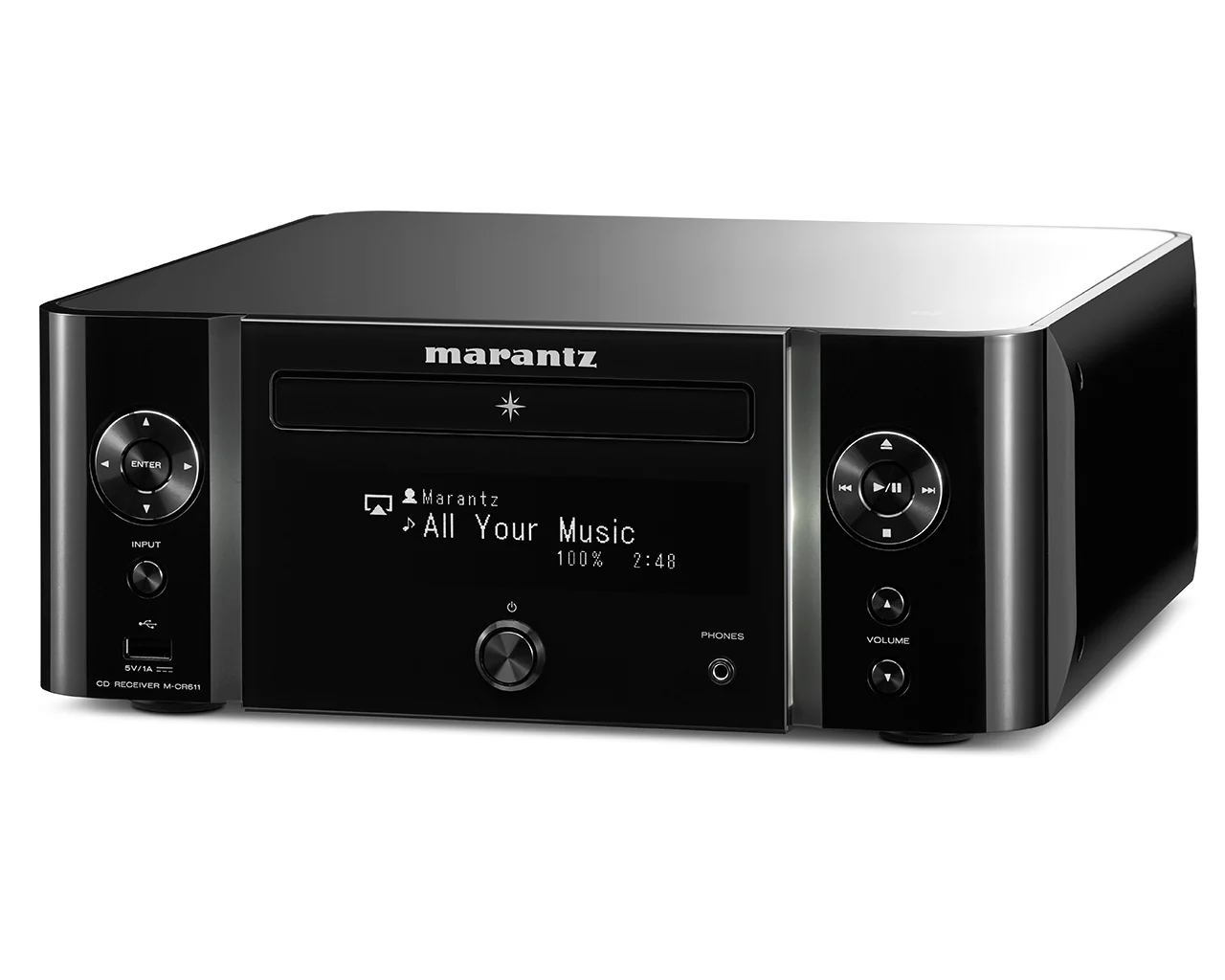 Marantz M-CR612/N1B stereo-receiver met ingebouwde CD speler (Demomodel)