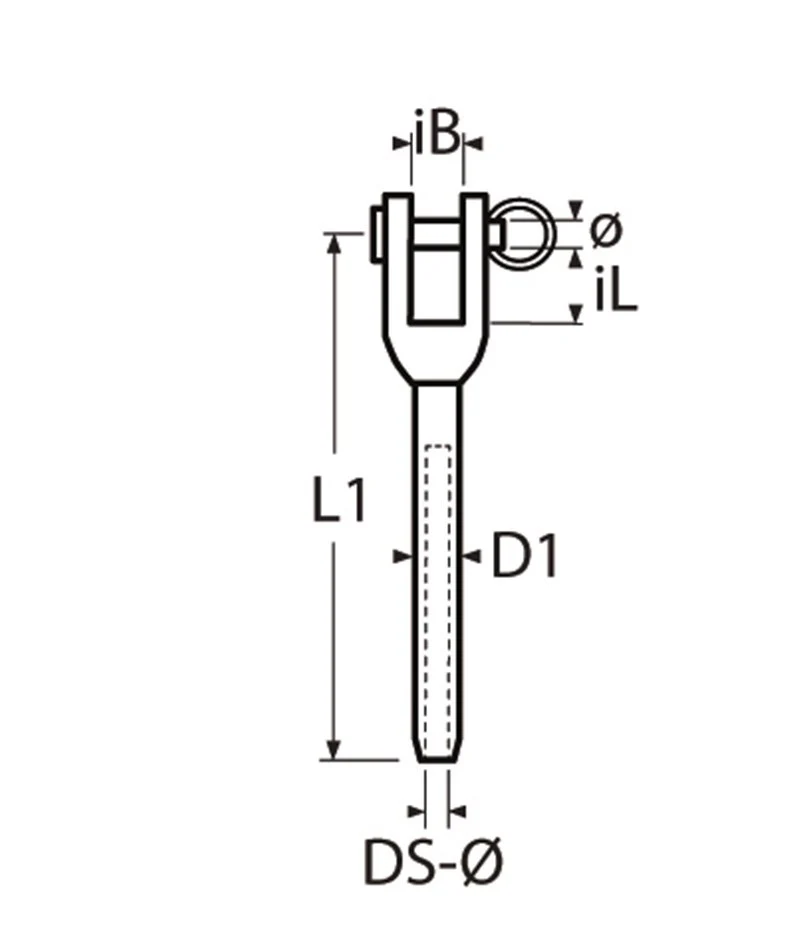 Marinetech 814067406 Gaffelterminal Gedraaid 6mm x 128mm - Image 3