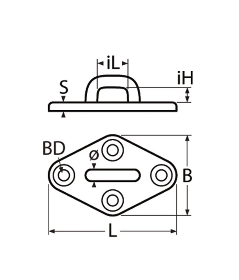 Marinetech 82234090 Dekoog met Ruitvormige Grondplaat 90mm - Image 3