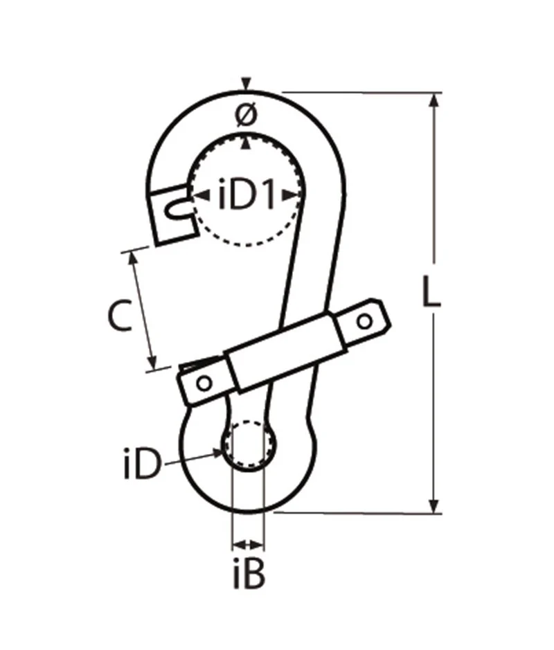 Marinetech 8293411 120 Karabijnhaak met Speciaalsluiting 11x120mm BL: 2.000kg - Image 2
