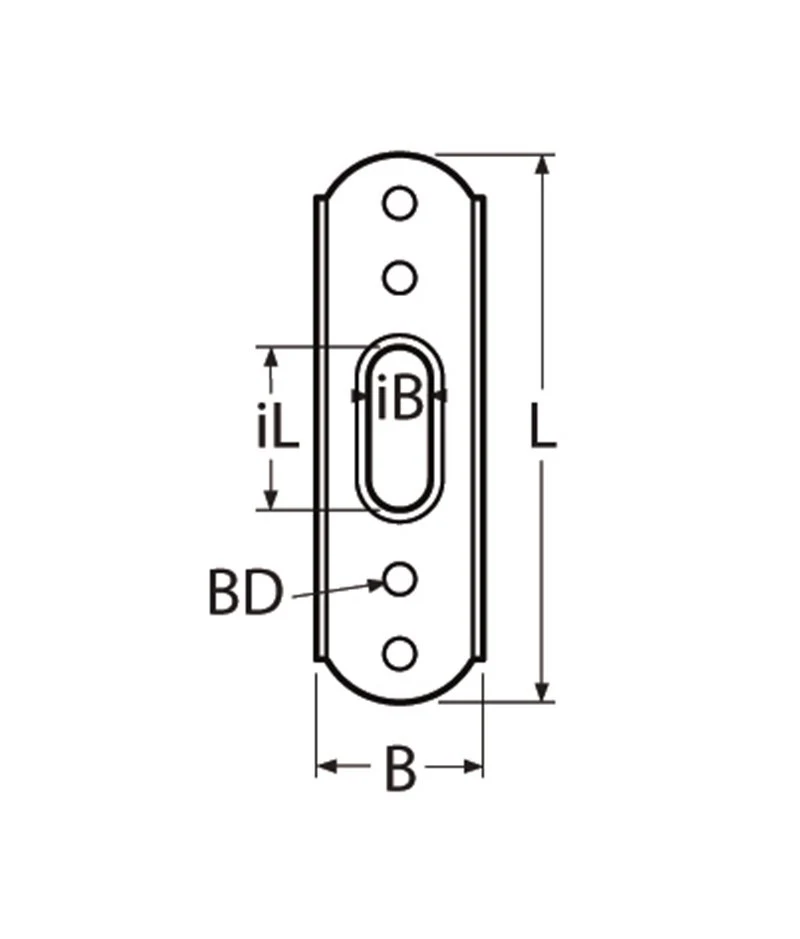 Marinetech 8302407 Ankerplaat T-Terminal 7x122 mm - Image 2