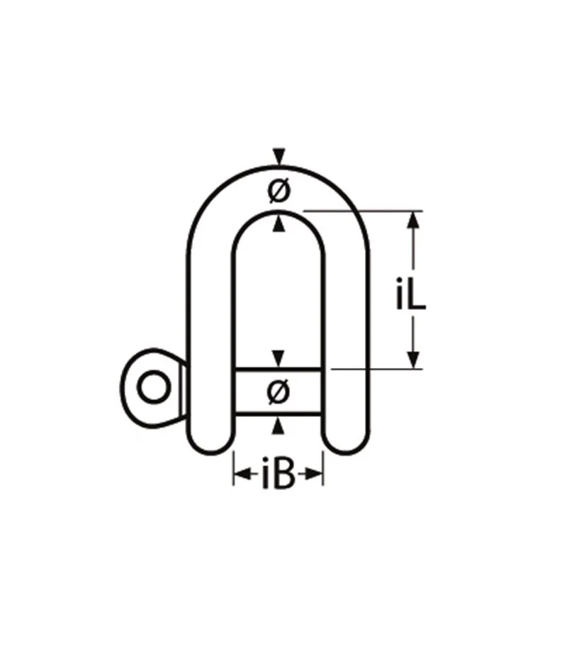 Marinetech D-Sluiting Kort 5mm BL:1.000kg - Image 2
