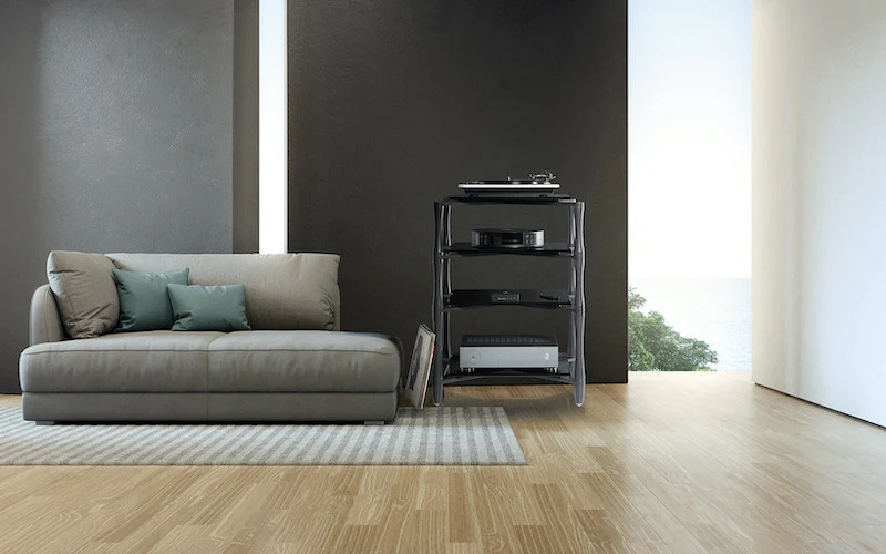 NorStone SLENDER antraciet Audio meubel met 4 lagen - Image 4