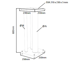 NorStone STYLUM MAX eiken Luidsprekerstandaards 60 cm hoog - Image 2