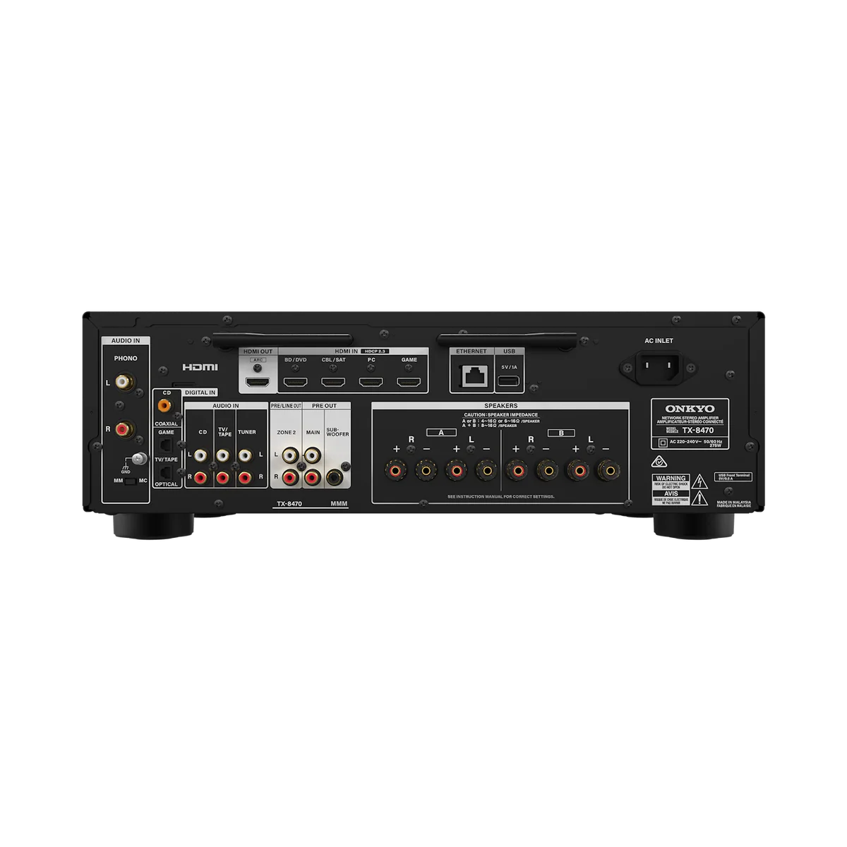 Onkyo TX-8470 netwerk stereo receiver met DAB+ en FM RDS radio - Image 2