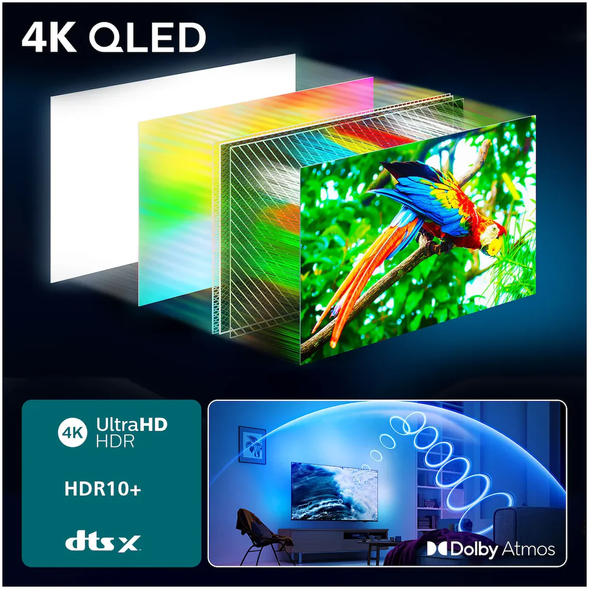 Philips 65PUS8500/12 Qled Smart Televisie met Ambilight - Image 4