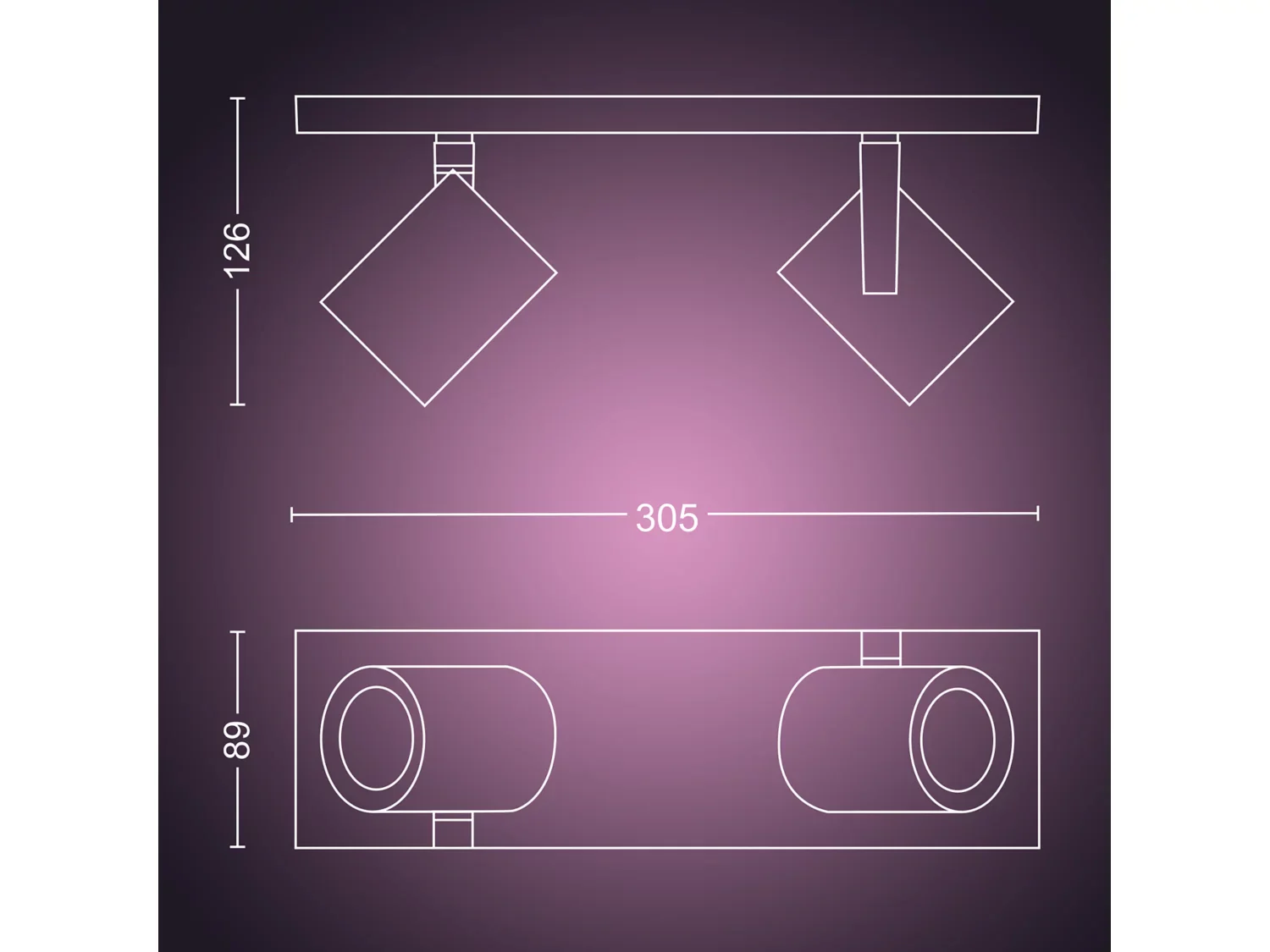 Philips Argenta plate/spiral white 2x4.2 watt - Image 4