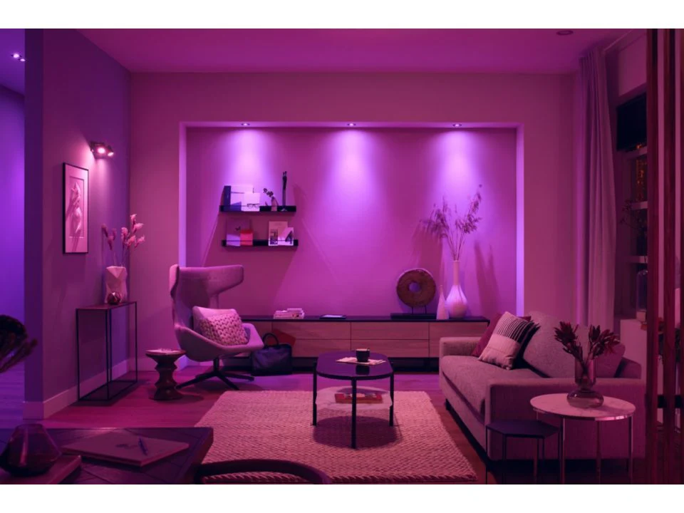Philips Centura Hue Aluminium 3-pack inbouwspot, white en color light - Image 6