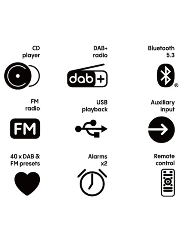 Pure Classic C-D4 wit tafel radio met Cd speler ingebouwd - Image 3