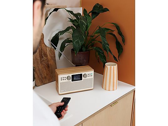 Pure Classic H6 wit met eiken tafel radio - Image 4