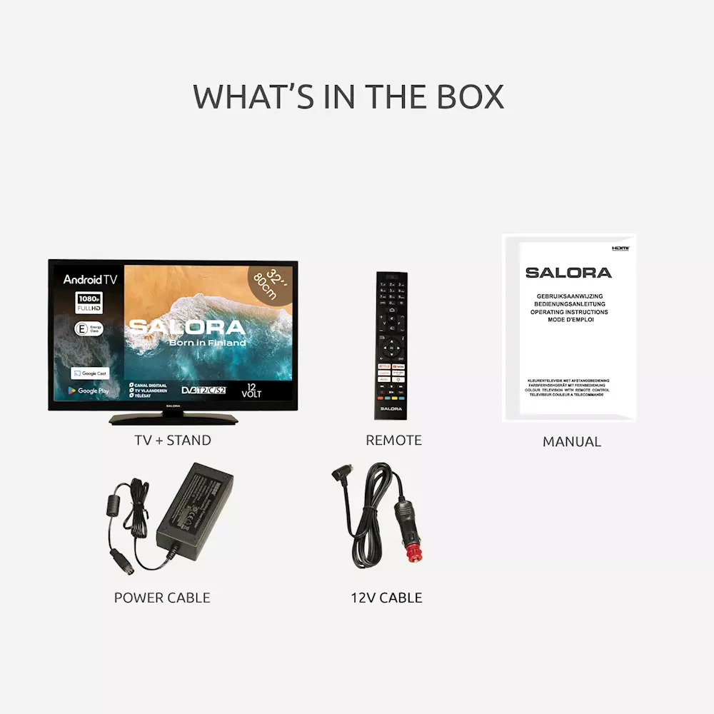 Salora 32MBA300 LED Android Smart Televisie met 220 Volt en 12 Volt aansluiting - Image 7
