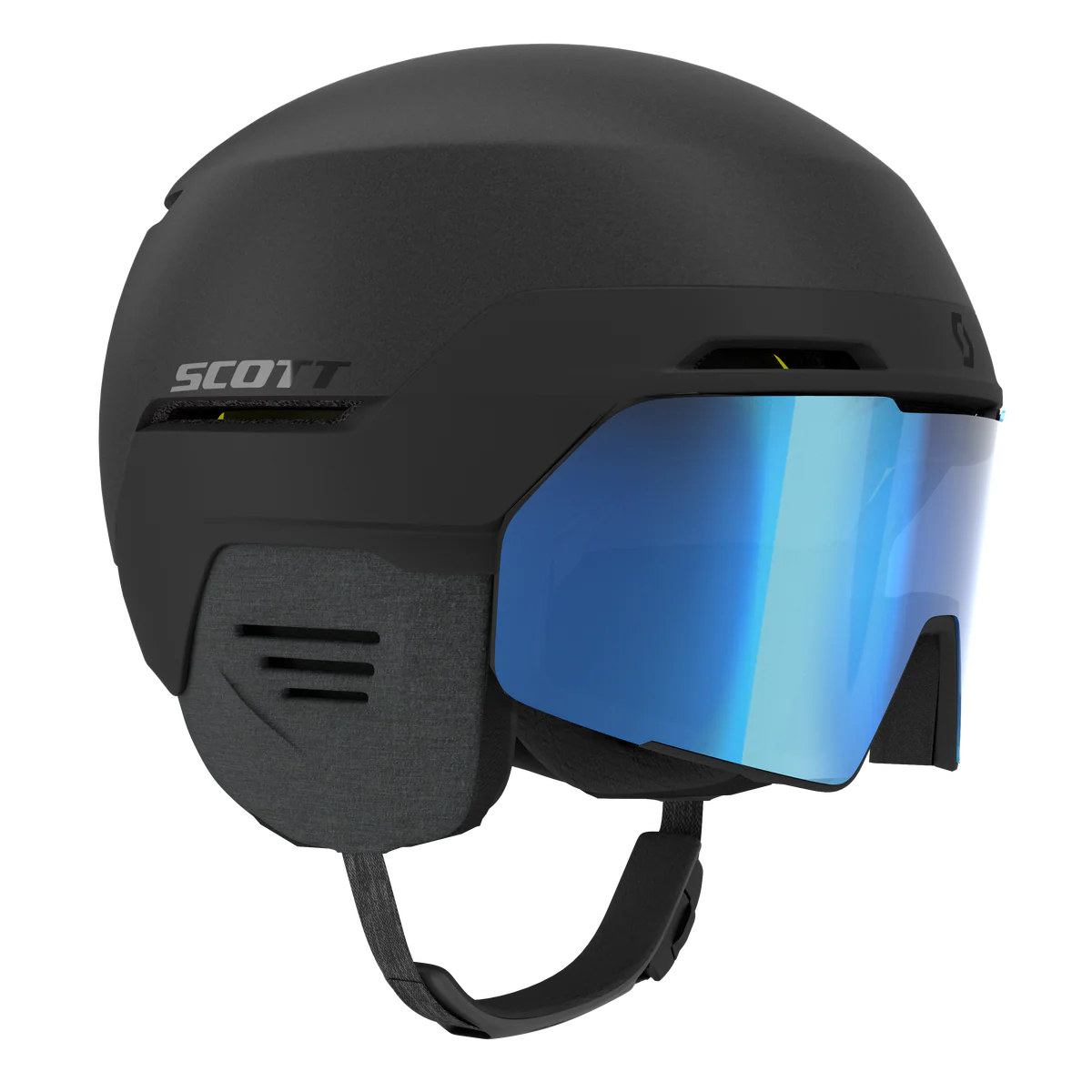 Scott Blend Plus LS Skihelm met Geïntegreerde Skibril - Zwart