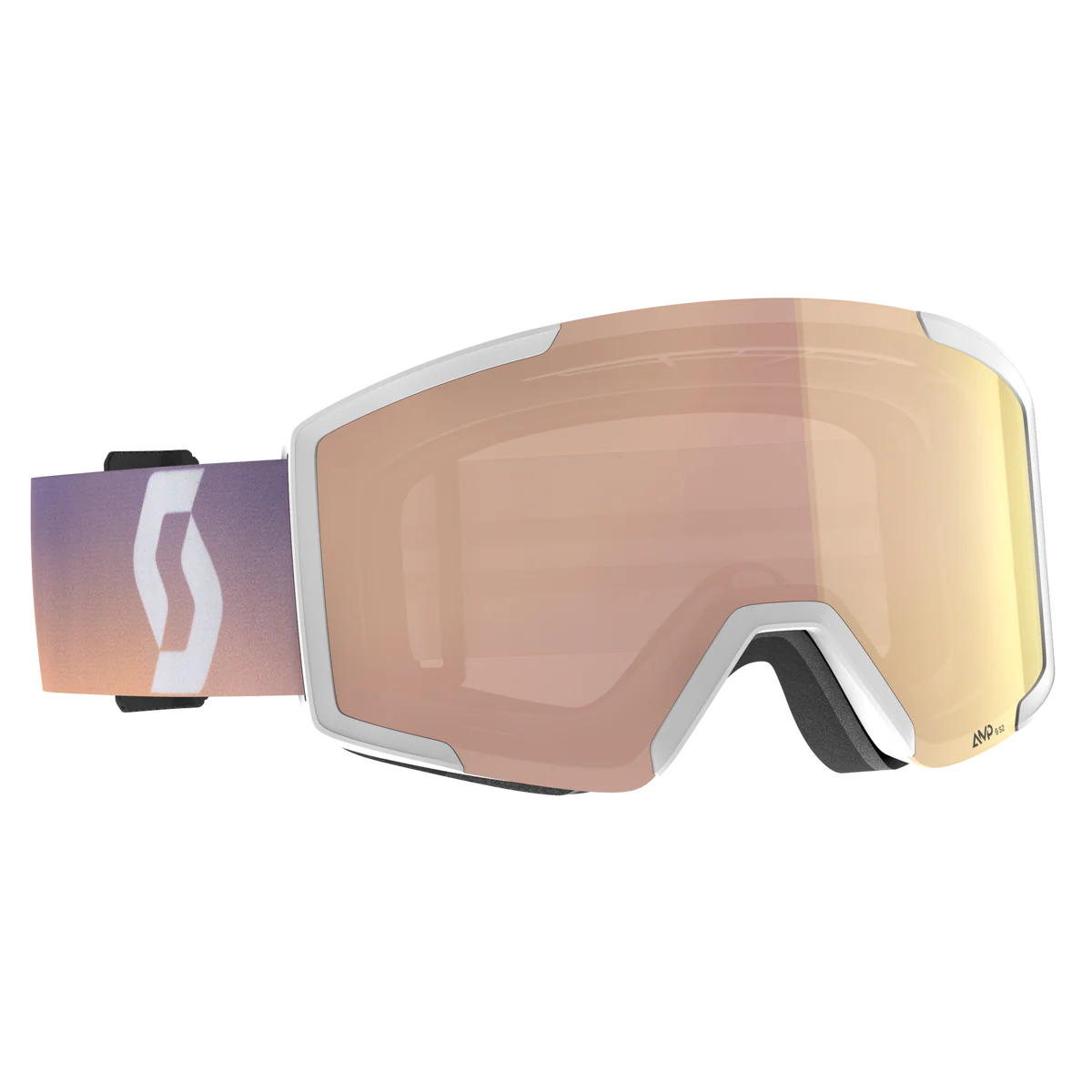 Scott Shield Skibril - Wit/Roze