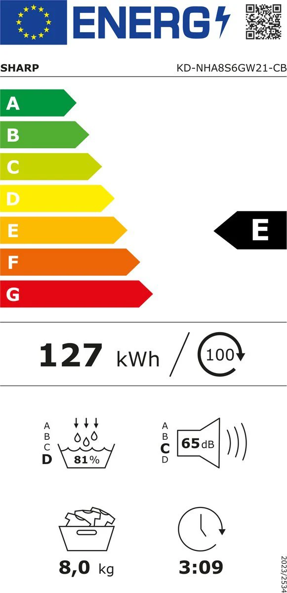 Sharp KDNHA8S6GW21CB warmtepompdroger - Image 8