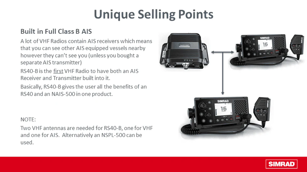 Simrad RS40-B marifoon me AIS-transponder