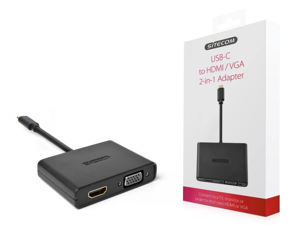 Sitecom CN-364 USB-C to USB+VGA+USB-CÂ 3-in-1 Adapter
