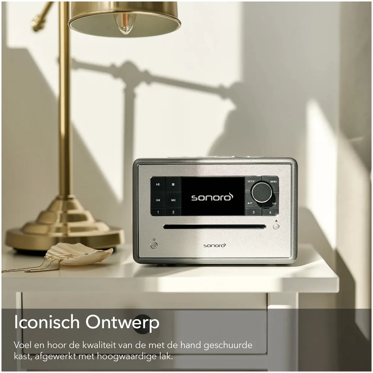 Sonoro Elite zilver wekkerradio met CD-speler en een Smart allrounder - Image 2