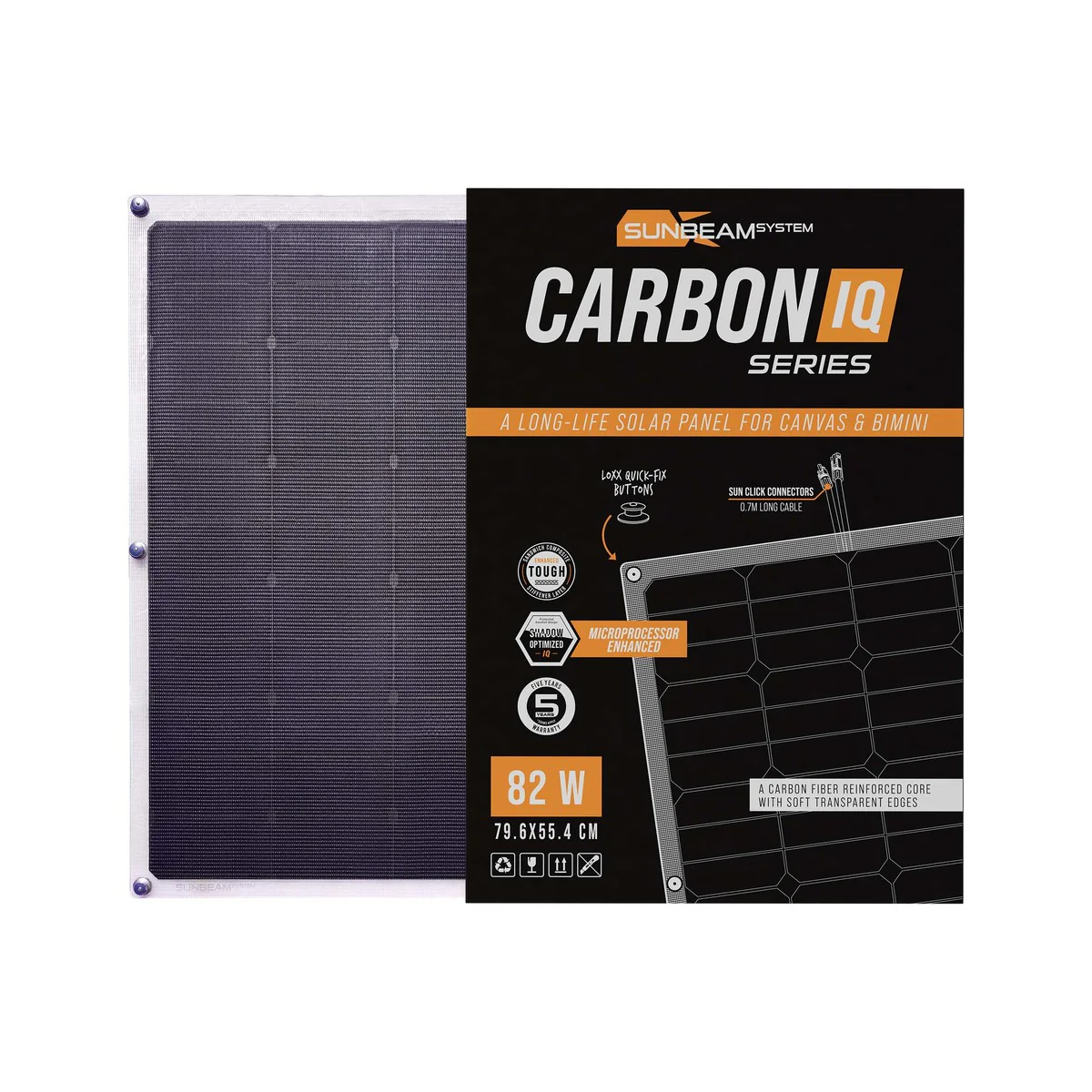 SUNBEAMsystem Carbon IQ 82W Zonnepaneel 796x554 mm - Image 3