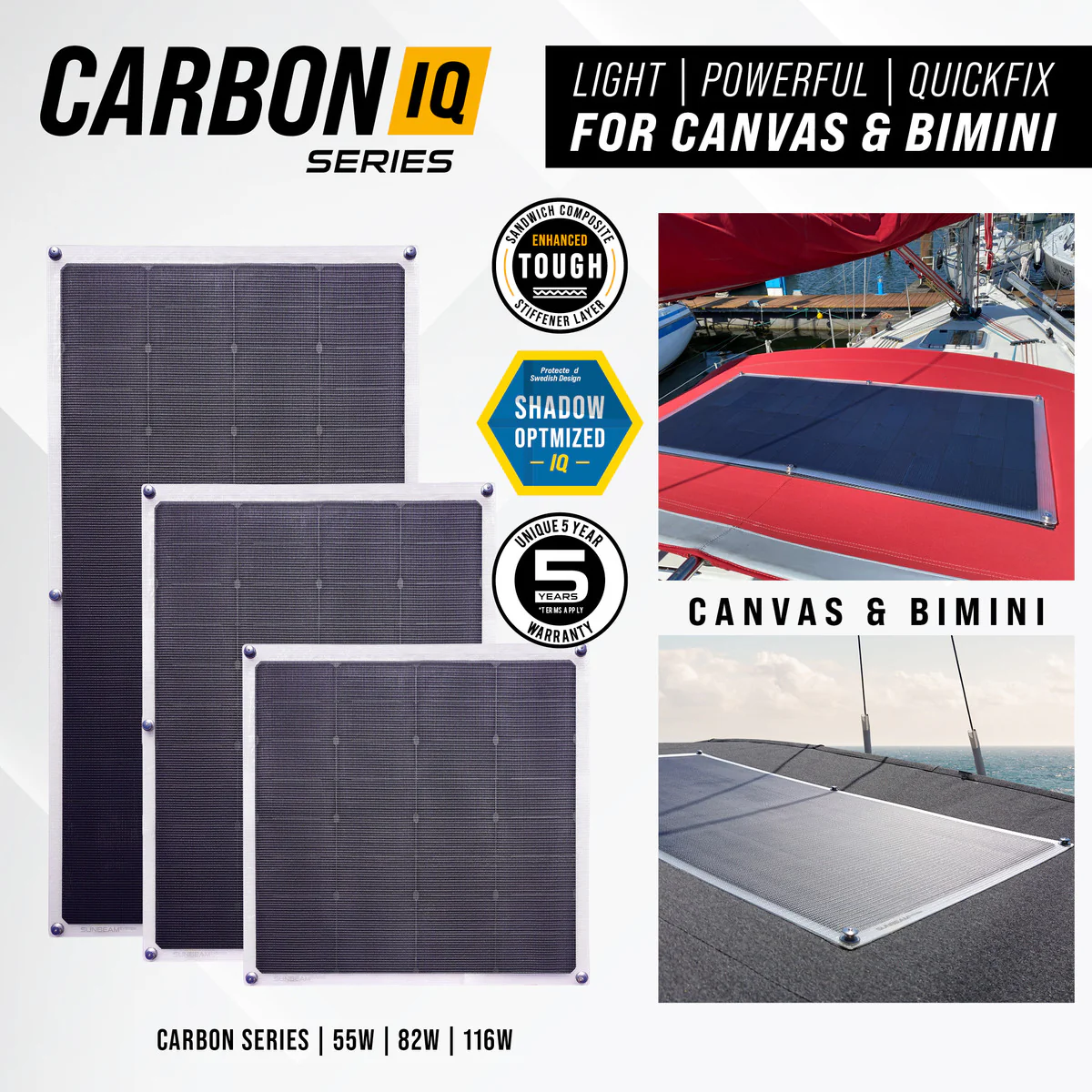 SUNBEAMsystem Carbon IQ 82W Zonnepaneel 796x554 mm - Image 5