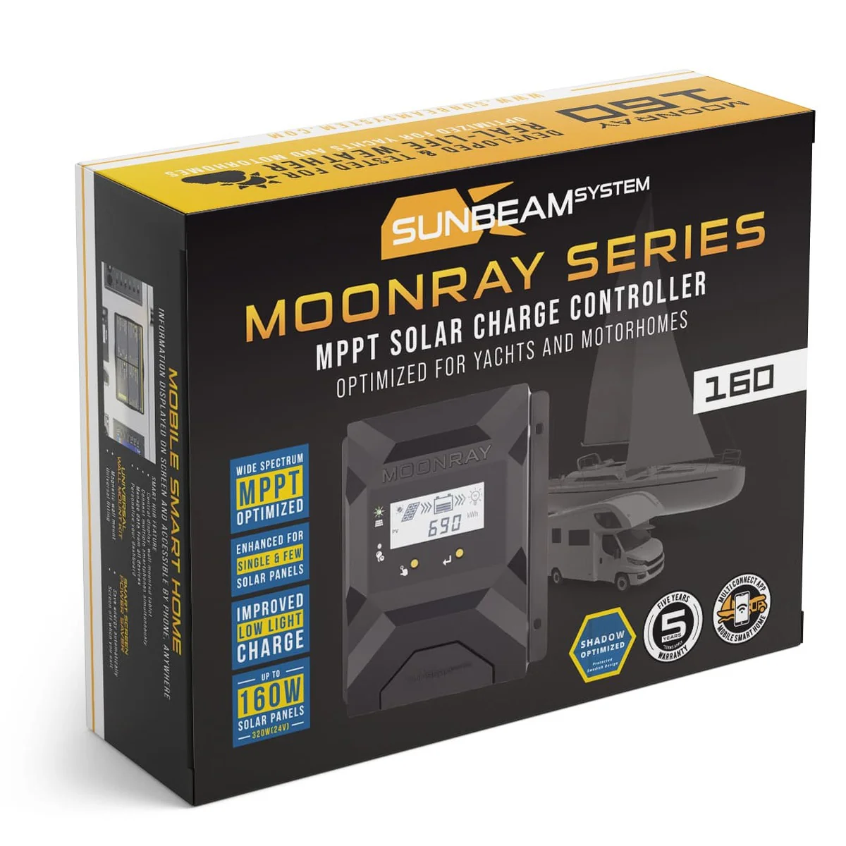 SUNBEAMsystem MoonRay 160 Gen2 MPPT 12/24 Volt laadregelaar - Image 2