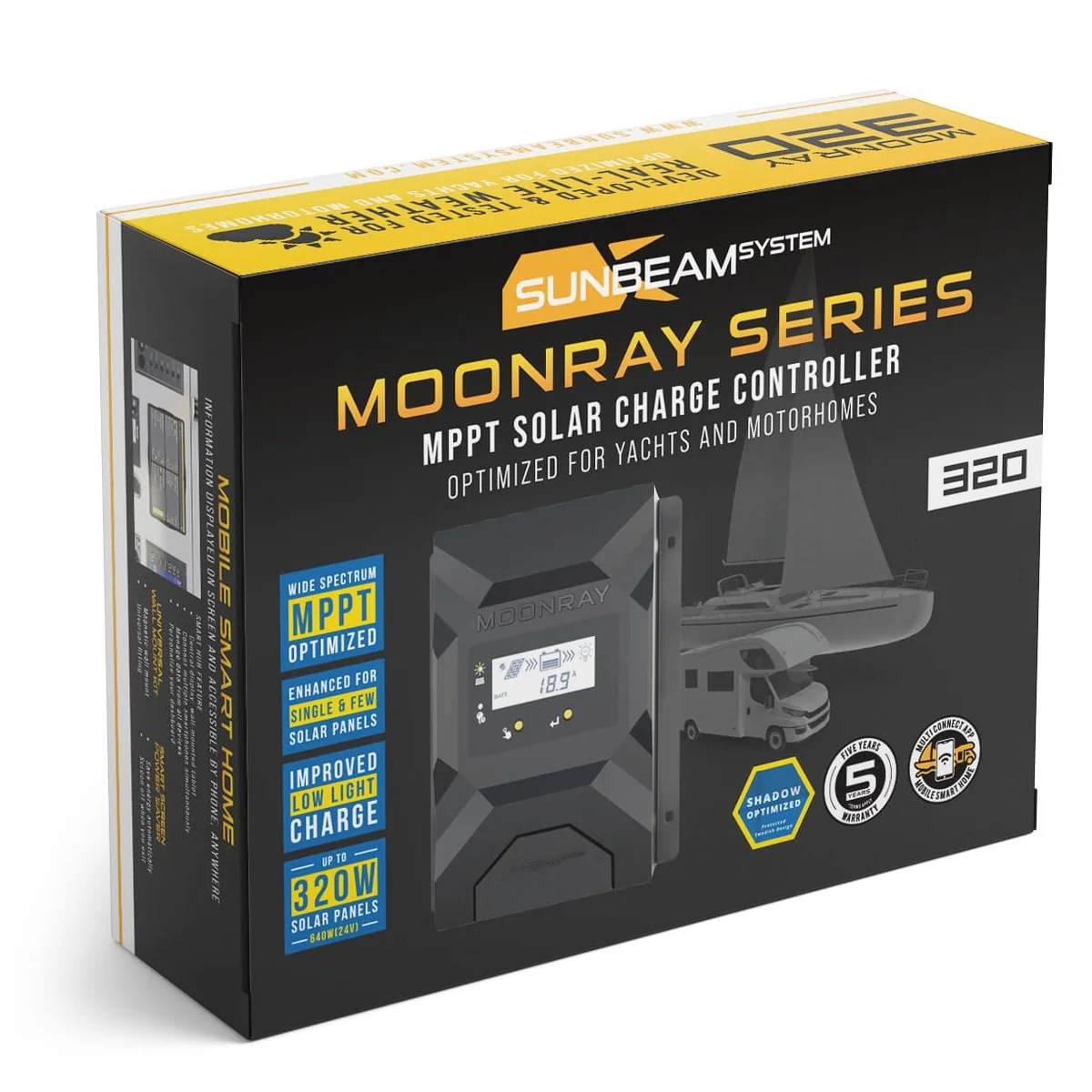 SUNBEAMsystem MoonRay 320 Gen2 MPPT 12/24 Volt laadregelaar - Image 2