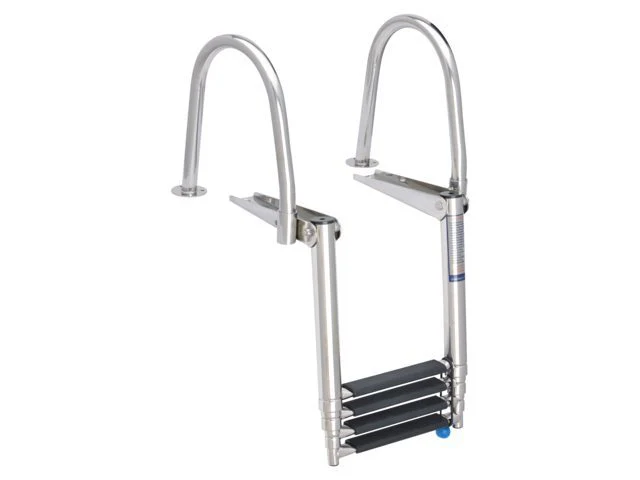 Talamex RVS Zwemtrap 4 treden telescopisch en opklapbaar met handreling - Image 2