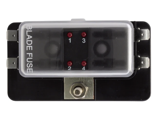Talamex Zekeringhouder Vlaksteek voor 4 zekeringen max.uit 30Amp.