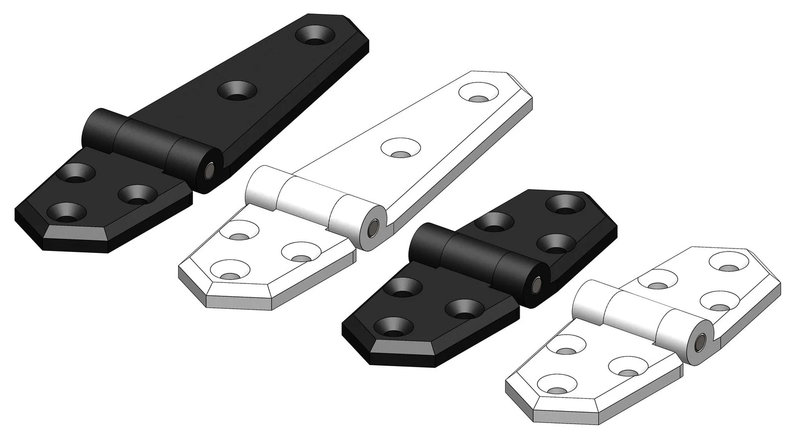 TruDesign Schanier Kort inclusief 316 S/S schanierpen zwart - Image 2